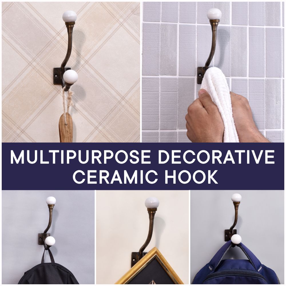 Solid White Iron Hooks-EHG-44